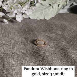 Pandora Polished Wishbone Ring